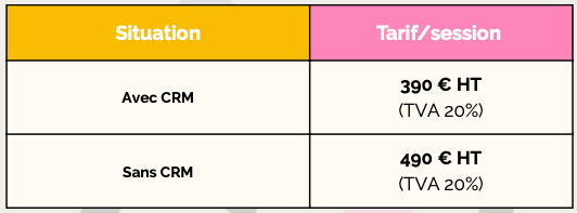 Tableau prix externalisation administrative
